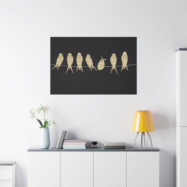 Birds Vintage Music Standard Canvas