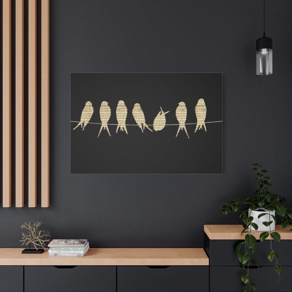 Birds Vintage Music Standard Canvas