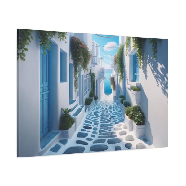 White Greek Street Standard Canvas
