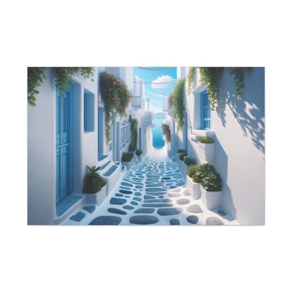 White Greek Street Standard Canvas