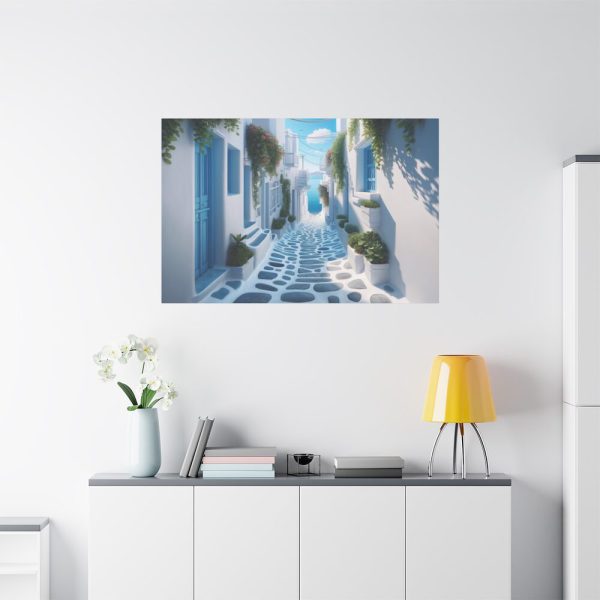 White Greek Street Standard Canvas