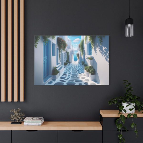 White Greek Street Standard Canvas