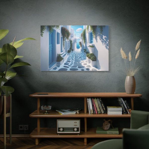 White Greek Street Standard Canvas