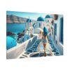Woman With Blue Hair in Greece Standard Canvas