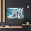 Woman With Blue Hair in Greece Standard Canvas