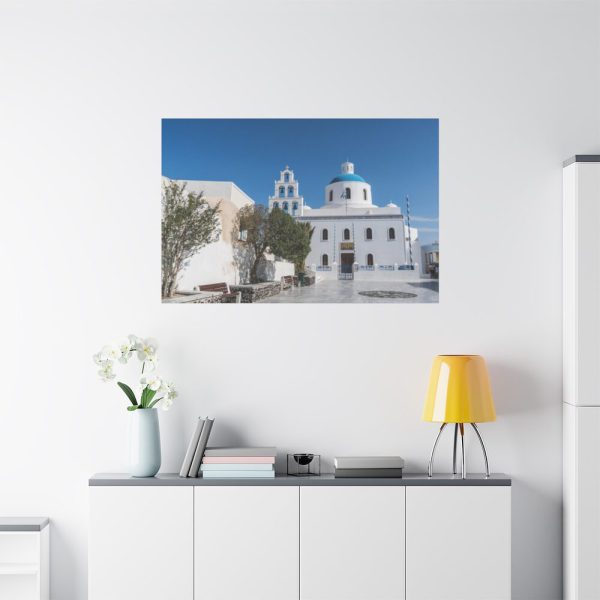 Church in Santorini Standard Canvas