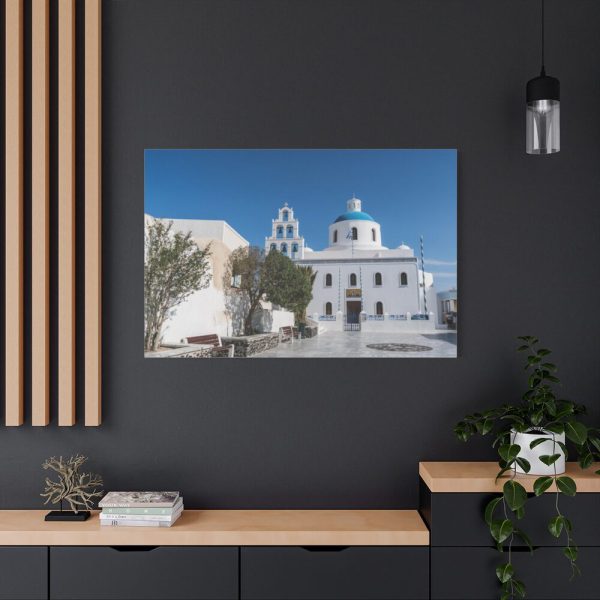 Church in Santorini Standard Canvas