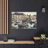 91638-403.jpg Fishing Boats at Cefalu Harbor, Italy Standard Canvas