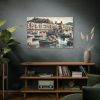 91638-404.jpg Fishing Boats at Cefalu Harbor, Italy Standard Canvas