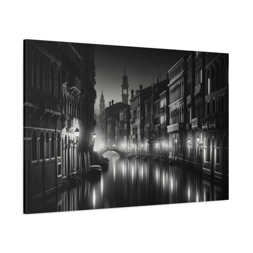 91638-415.jpg Venice Canal at Night Standard Canvas