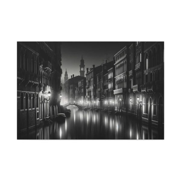 91638-416.jpg Venice Canal at Night Standard Canvas