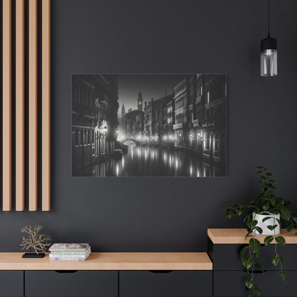 91638-418.jpg Venice Canal at Night Standard Canvas