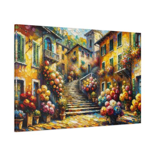 91638-425.jpg Flowerish Street in Italy Standard Canvas