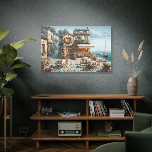 91638-449.jpg Small Italian Tavern With Blue Sea Standard Canvas