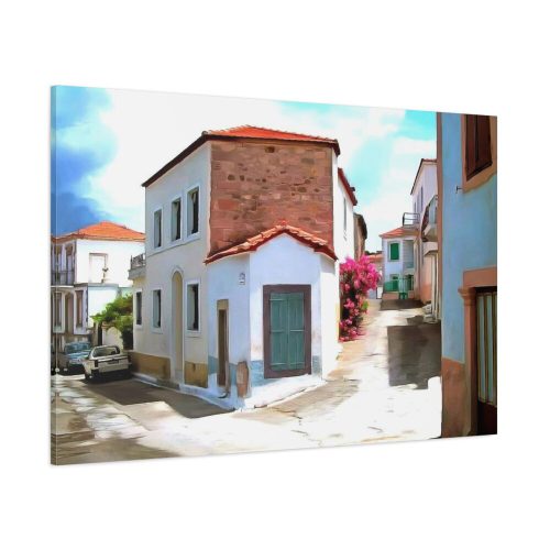 Village Lesbos Mytilene Greece Standard Canvas
