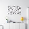 91638-47.jpg Grey Floral Pattern Standard Canvas