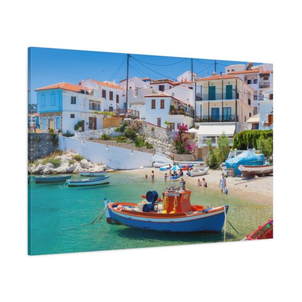Greek Coastal Town Standard Canvas