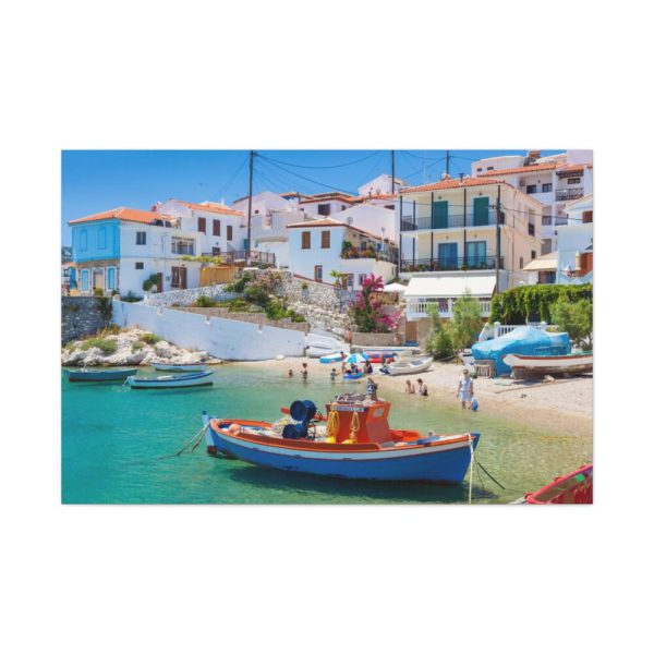 Greek Coastal Town Standard Canvas