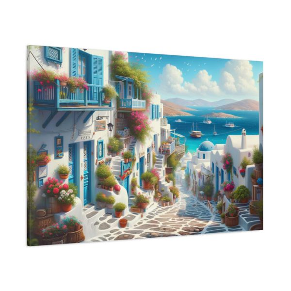 Scene of Greek Island Standard Canvas