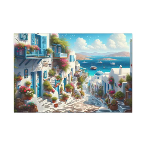 Scene of Greek Island Standard Canvas