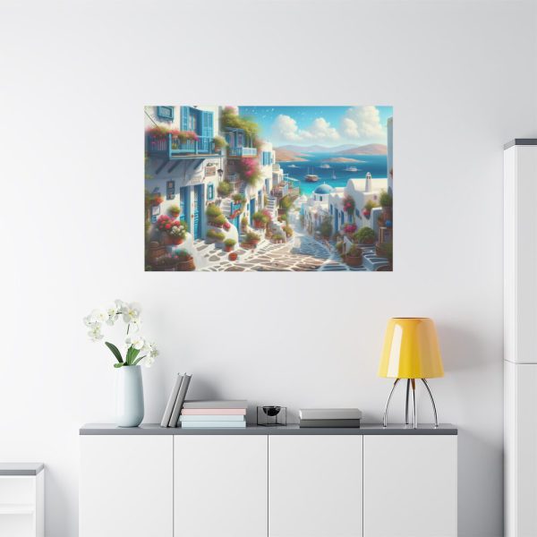 Scene of Greek Island Standard Canvas