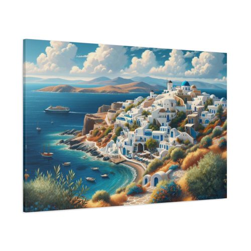 91638-500.jpg Greek Island With Sea Landscape Standard Canvas