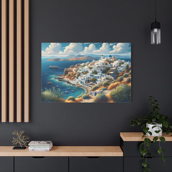91638-503.jpg Greek Island With Sea Landscape Standard Canvas