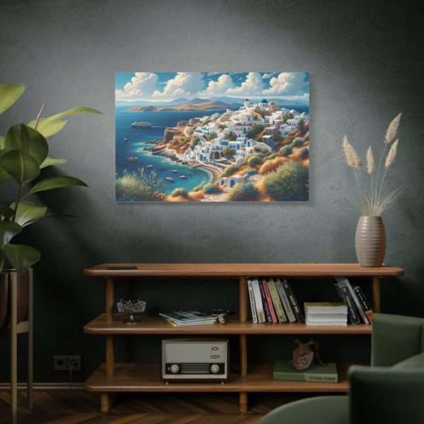 91638-504.jpg Greek Island With Sea Landscape Standard Canvas