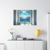 View of the Sea From the Window in Greece Standard Canvas