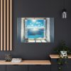 View of the Sea From the Window in Greece Standard Canvas