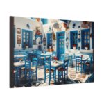 Blue Tavern in Greece Standard Canvas