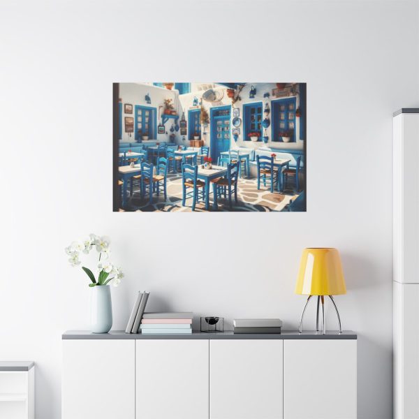 91638-522.jpg Blue Tavern in Greece Standard Canvas