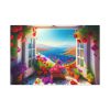 Window View in Greece Standard Canvas