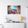 Window View in Greece Standard Canvas