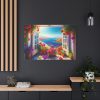 Window View in Greece Standard Canvas