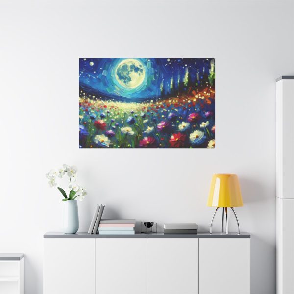 91638-532.jpg Moonlit Field of Colorful Flowers Standard Canvas