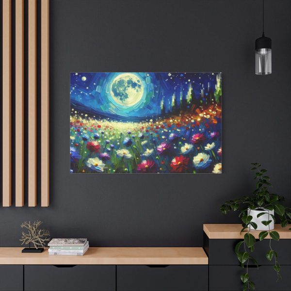 91638-533.jpg Moonlit Field of Colorful Flowers Standard Canvas
