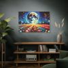 91638-539.jpg Bright Moon Over Vibrant Field of Flowers Standard Canvas