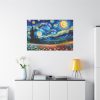 91638-547.jpg Swirling Night Sky Above Vibrant Field of Flowers Standard Canvas