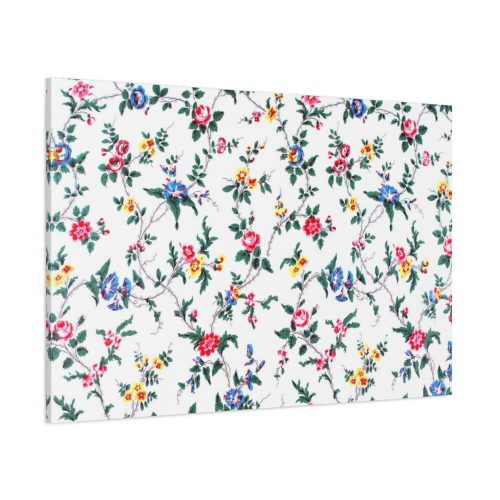 Colorful Floral Flowers Vintage Standard Canvas