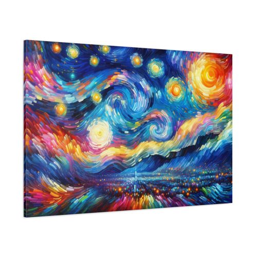 Dynamic and Vibrant Starry Sky Standard Canvas
