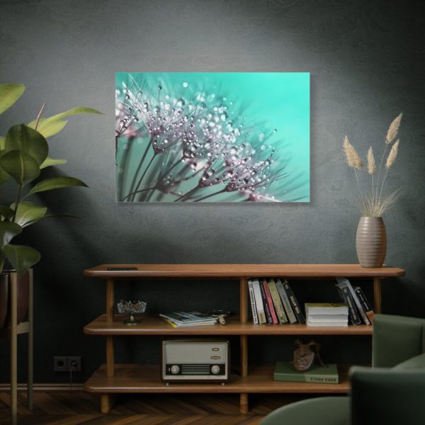 91638-89.jpg Water Droplets Dandelion Seeds Standard Canvas