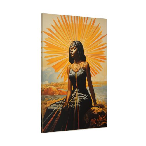 Woman Adoring The Sun Travel Standard Canvas