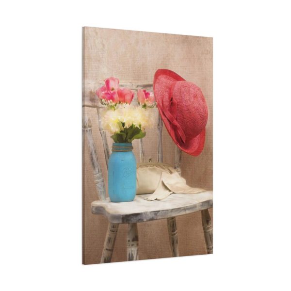 Vintage Hat and Flowers Standard Canvas