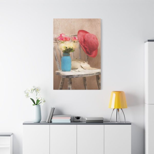 Vintage Hat and Flowers Standard Canvas