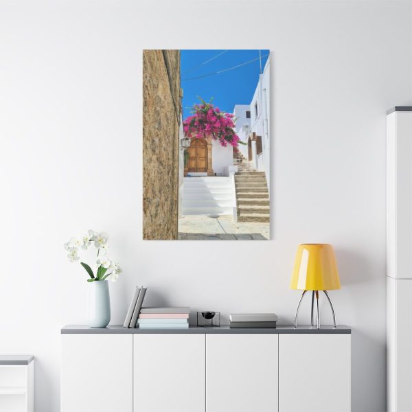 91655-147.jpg Street In Lindos Standard Canvas