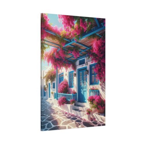 91655-165.jpg Greek Island Street Scene Standard Canvas