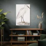 Indian White Heron by John Edward Gray Standard Canvas - Image 5