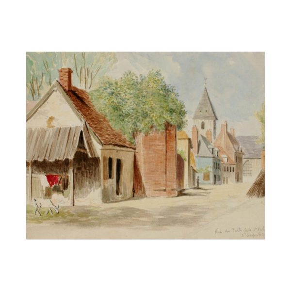 92375.jpg Rue du Puits Sale, St. Valery by Miner Kilbourne Kellogg Poster