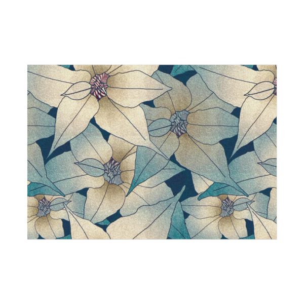 92408-100.jpg Blue Floral Pattern Poster